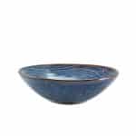 Terra Porcelain Aqua Blue Organic Bowl 22cm