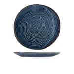 Terra Porcelain Aqua Blue Organic Plate 28.5cm