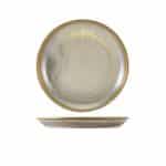 Terra Porcelain Matt Grey Coupe Plate 24cm