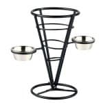 Potato Presentation Basket with Cone Sauce Bowl 12*20cm