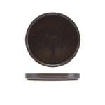 Terra Porcelain Black Low Presentation Plate 25cm