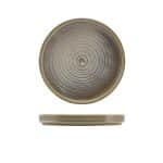 Terra Porcelain Matt Grey Low Presentation Plate 18cm