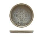 Terra Porcelain Matt Grey Low Presentation Plate 21cm