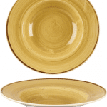 Churchill Stonecast Mustard Yellow Wide Rim Bowl 28cm/11" 468ml/10oz