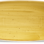 Churchill Stonecast Mustard Yellow Oblong Plate 18.5 x 35cm/7.3 x 13.75"