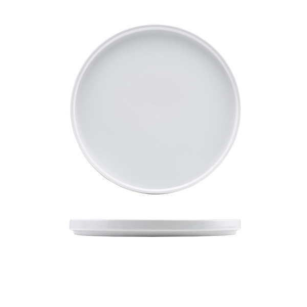 TH_160925 Genware Porcelain Low Presentation Plate 25cm/ 9.75" - Image 1