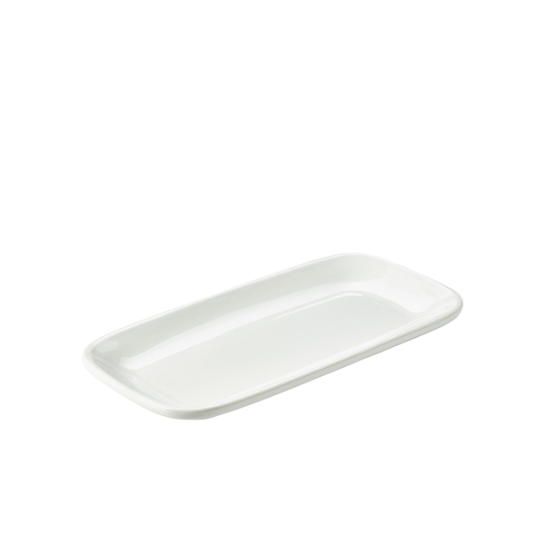 TH_184630 Genware Porcelain Rounded Rectangular Plate 29.5 x 15cm/ 11.5 x 6" - Image 1