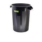 Black Dust Bin 100L