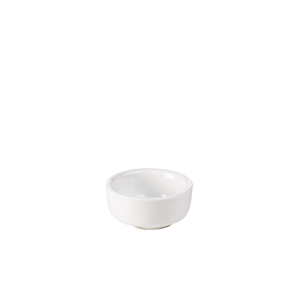 TH_302106 Genware Porcelain Butter Pat 6.5cm/ 2.5" - Image 1