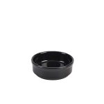 Genware Porcelain Black Round Dish 10cm/ 4"