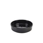 Genware Porcelain Black Round Dish 13cm/ 5"