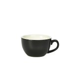 Genware Porcelain Black Bowl Shaped Cup 25cl/ 8.75oz