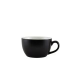 Genware Porcelain Matt Black Bowl Shaped Cup 25cl/ 8.75oz