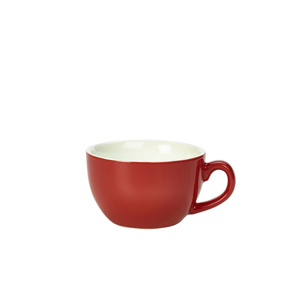 TH_322125R Genware Porcelain Red Bowl Shaped Cup 25cl/ 8.75oz - Image 1