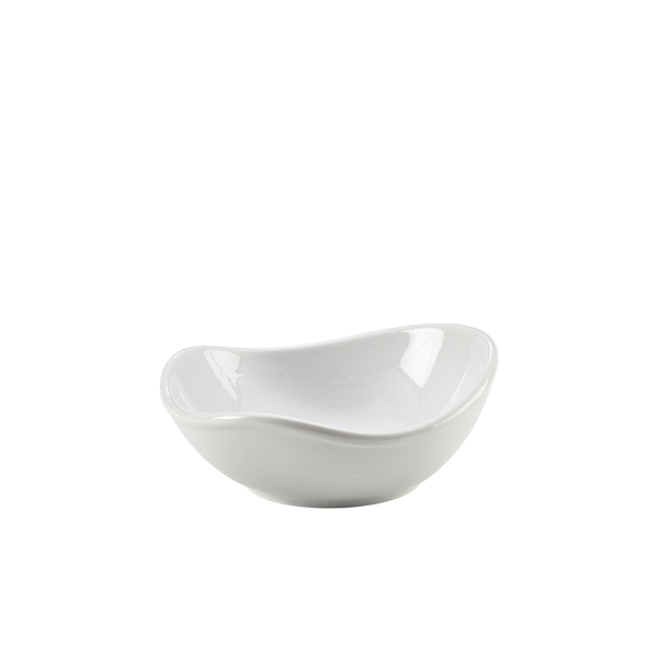 TH_361115 Genware Porcelain Organic Triangular Bowl 15cm/ 6" - Image 1