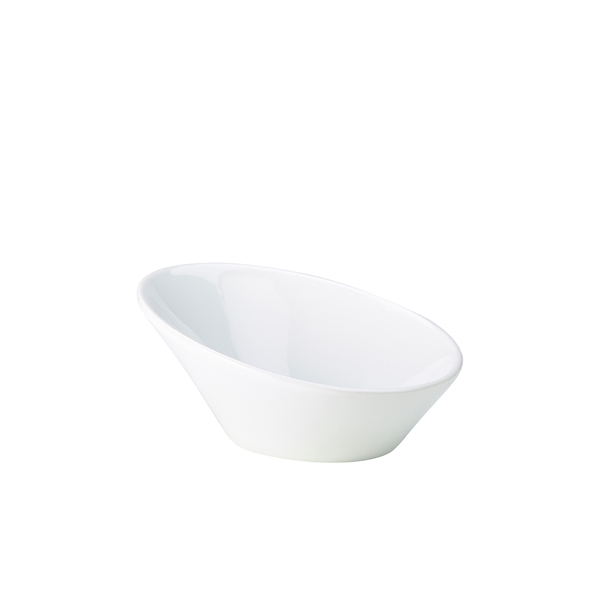 TH_366016 Genware Porcelain Oval Sloping Bowl 16cm/ 6.25" - Image 1