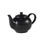 Genware Porcelain Black Teapot 45cl/ 15.75oz