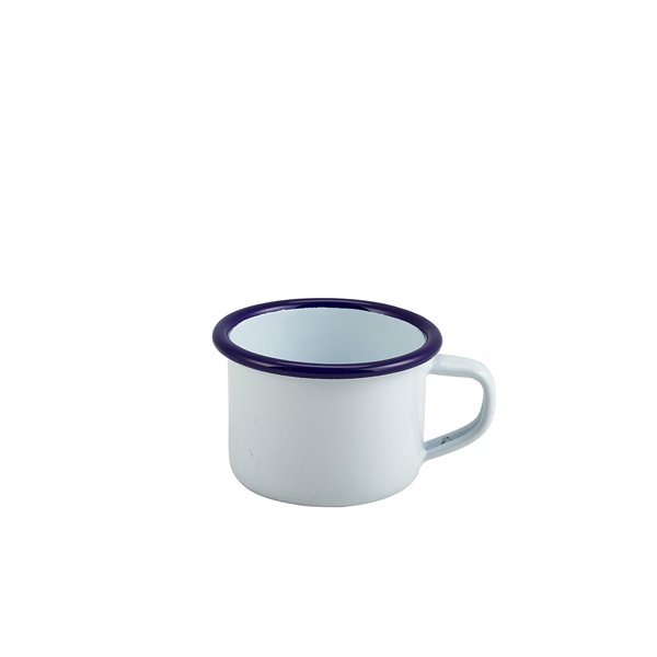 TH_52106 Enamel Mug White With Blue Rim 12cl/ 4.2oz - Image 1