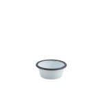 Enamel Ramekin White with Grey Rim 8cm Dia 90ml/ 3.2oz