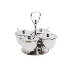 GenWare Stainless Steel Revolving Relish Server 4-Way
