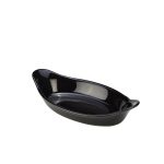 GenWare Stoneware Black Oval Eared Dish 16.5cm/ 6.5"