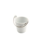 Genware Ceramic Bucket W/ St/St Handle 9cm Dia