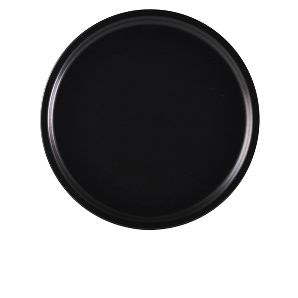 TH_B758042 Luna Stoneware Black Pizza Plate 33cm/ 13" - Image 1