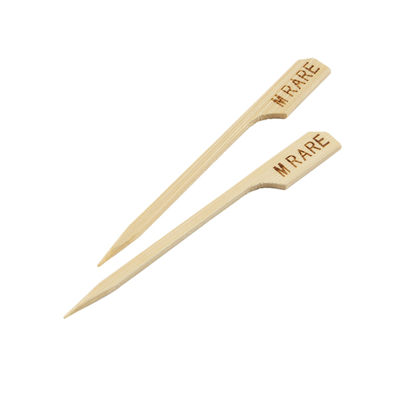 TH_BMBSM9-MR Bamboo Steak Markers 9cm/ 3.5" Medium Rare (100pcs) - Image 1