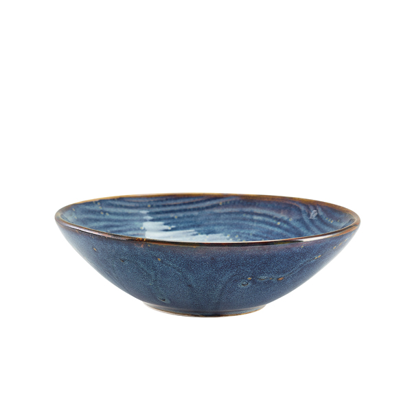 TH_BW-PBLG22 Terra Porcelain Aqua Blue Organic Bowl 22cm - Image 1