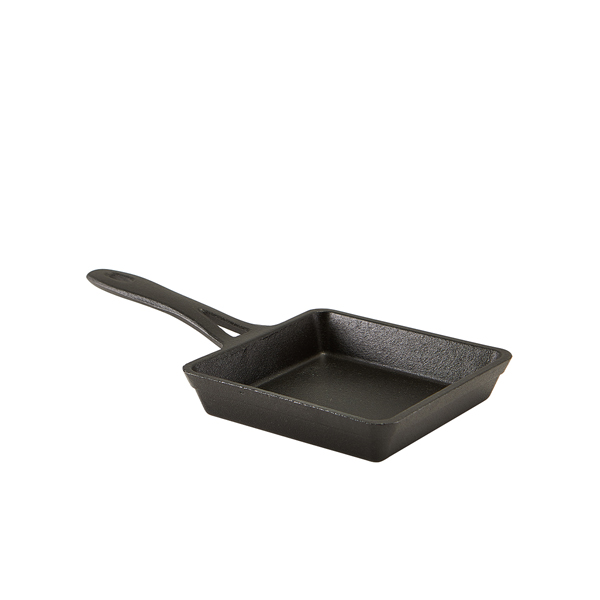 TH_C133 Mini Cast Iron Square Frypan 13 x 3cm - Image 1