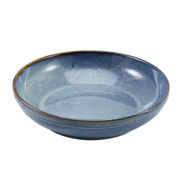TH_CB-PBL27 Terra Porcelain Aqua Blue Coupe Bowl 27.5cm - Image 1