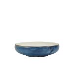 Terra Porcelain Aqua Blue Two Tone Coupe Bowl 22cm