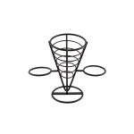 Genware Serving Cone 2 Ramekin Well 21.5cm