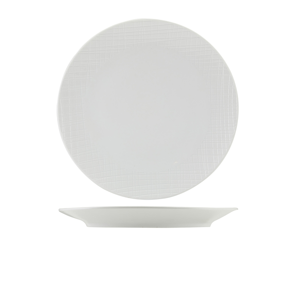 TH_CP-ILV28 Incise Porcelain Lavara Coupe Plate 28cm - Image 1