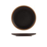 GenWare Kava Black Stoneware Coupe Plate 20cm