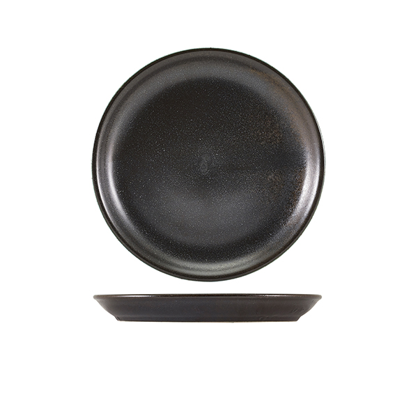 TH_CP-PBK19 Terra Porcelain Black Coupe Plate 19cm - Image 1