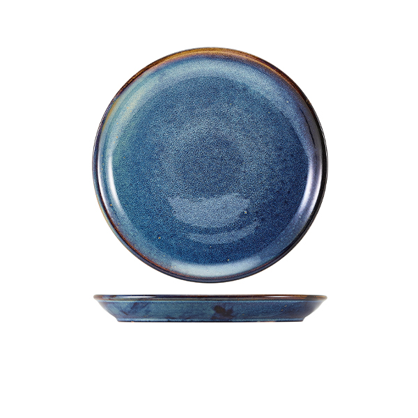 TH_CP-PBL19 Terra Porcelain Aqua Blue Coupe Plate 19cm - Image 1