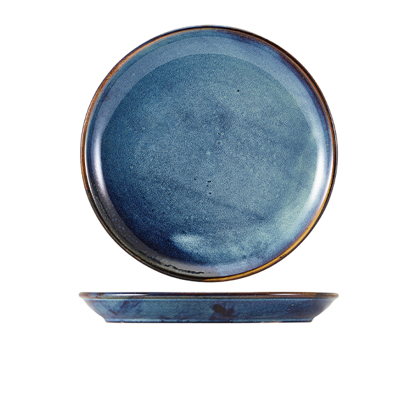 TH_CP-PBL27 Terra Porcelain Aqua Blue Coupe Plate 27.5cm - Image 1