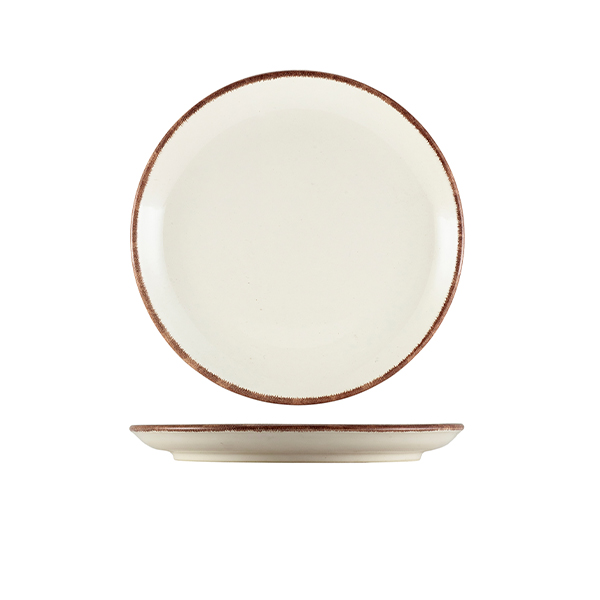 TH_CP-SBR19 Sereno Stoneware Brown Coupe Plate 19cm - Image 1