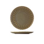 Terra Porcelain Matt Grey Scalloped Coupe Plate 23.4cm