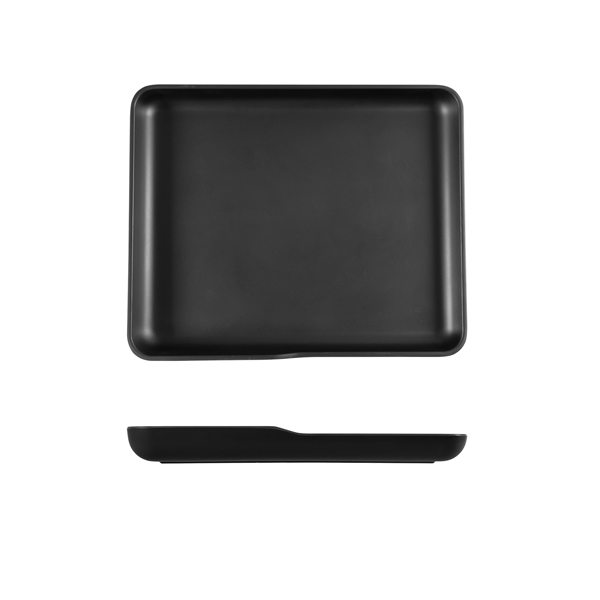 TH_CP120302 Black Copenhagen Melamine GN 1/2 Platter 32.5 x 26.5 x 3.5cm - Image 1