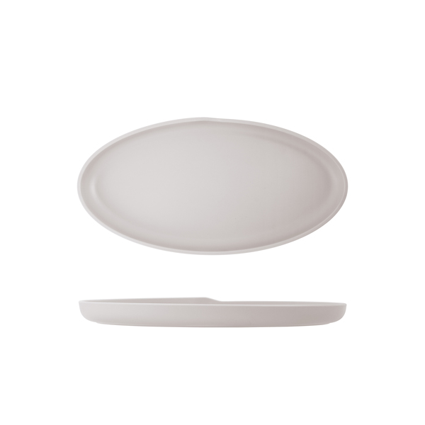 TH_CP402545 White Copenhagen Oval Melamine Dish 40 x 20cm - Image 1