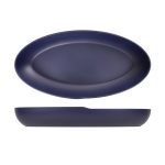 Denim Blue Copenhagen Oval Melamine Deep Dish 55 x 27.5 x 7.5cm