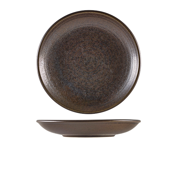 TH_DC-PBK25 Terra Porcelain Black Deep Coupe Plate 25cm - Image 1