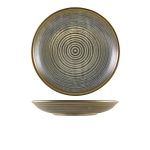 Terra Porcelain Matt Grey Deep Coupe Plate 25cm