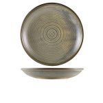 Terra Porcelain Matt Grey Deep Coupe Plate 28cm