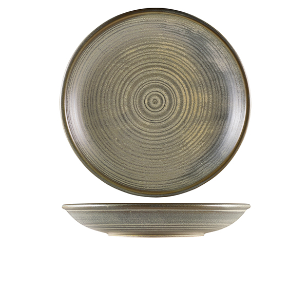 TH_DC-PMG28 Terra Porcelain Matt Grey Deep Coupe Plate 28cm - Image 1