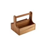 Medium Dark Wood Table Caddy