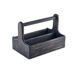 Black Wooden Table Caddy