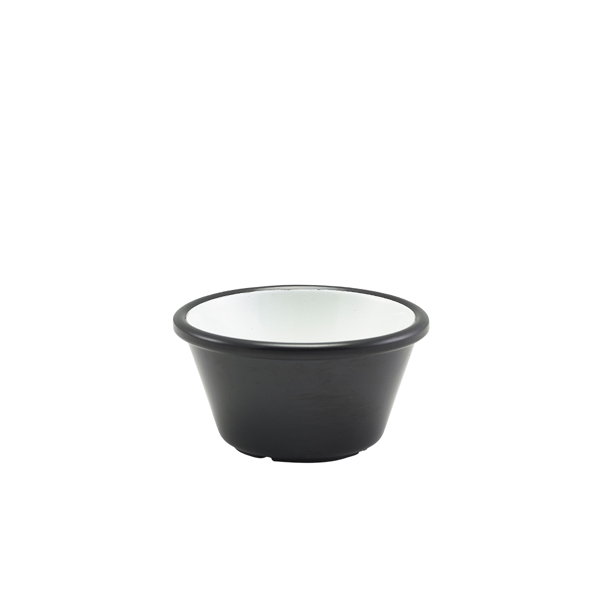 TH_E278-03 GenWare Melamine Black And White Two Tone Ramekin 59ml/ 2oz - Image 1